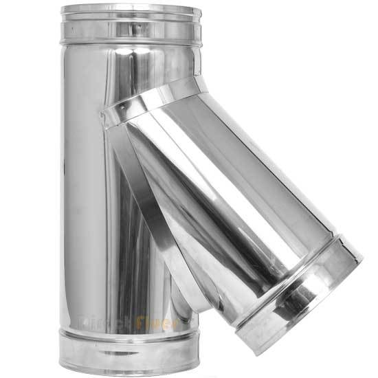 System 1 Single wall flue 135° Tee 175mm / 7"